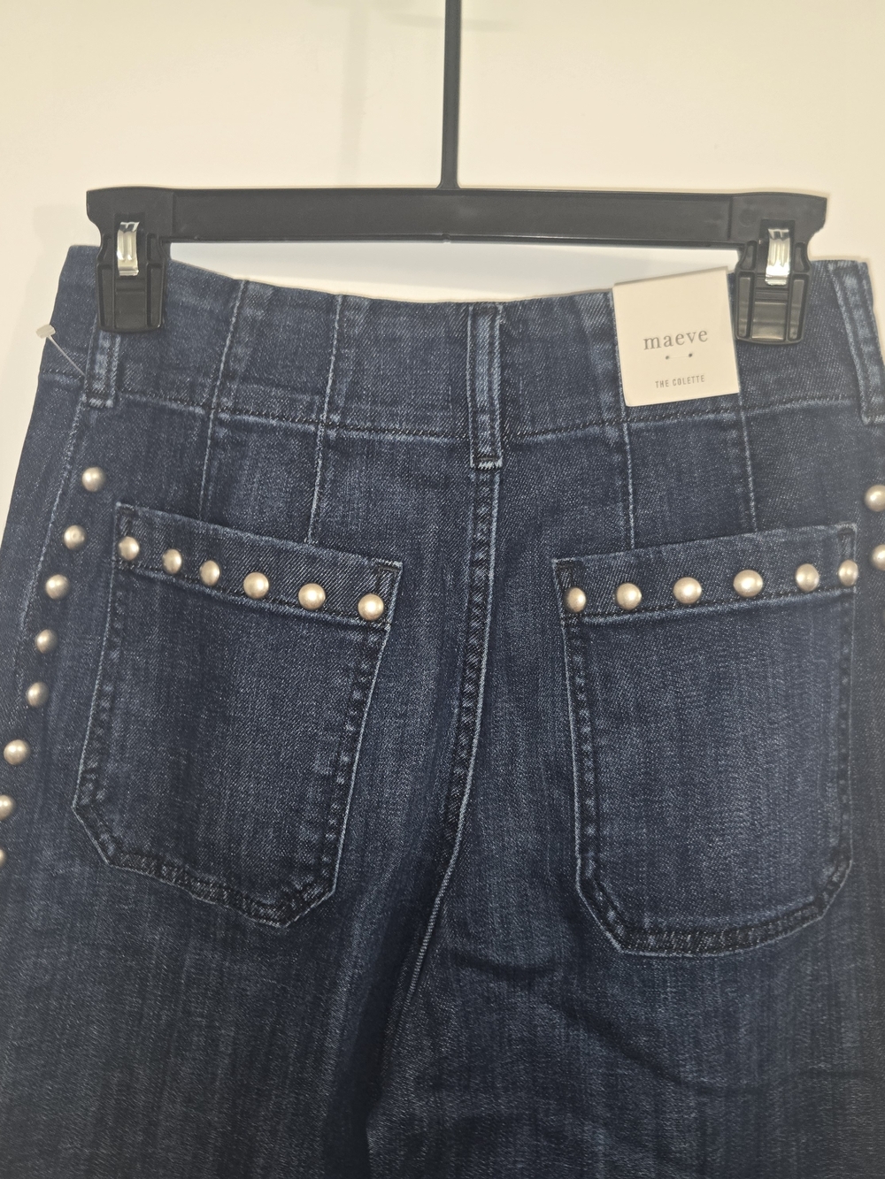 Anthro Maeve Cropped Colette Metal Stud Detailing NWT - Picture 6 of 12